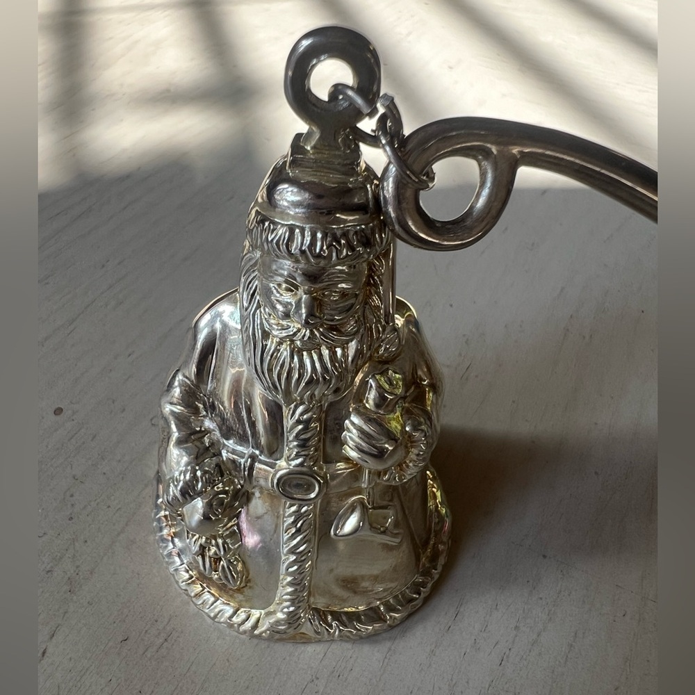 Vintage Godinger Silver Co Christmas Santa Candle Snuffer